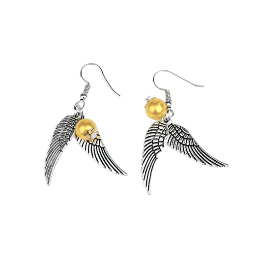 Boucles d'oreilles argent ailes d'ange perles. Détails produit : Couleur argent. Métal argenté. Perles.