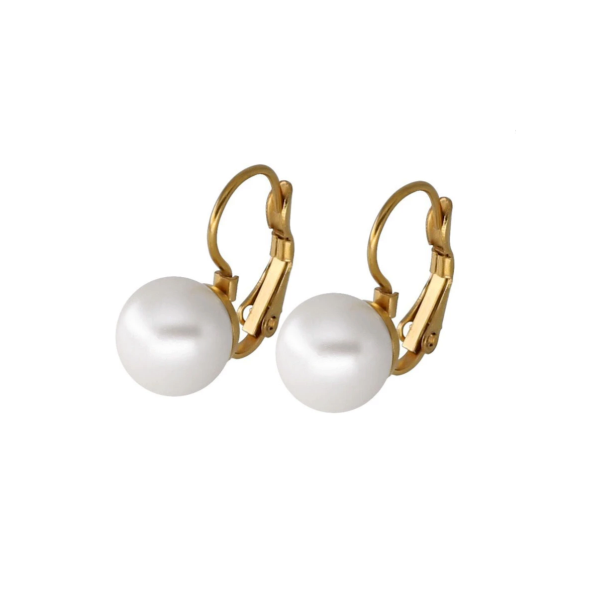 Boucles d'oreilles dorées perles nacrées. Détails produit : Couleur or. Métal doré. Perles nacrées.