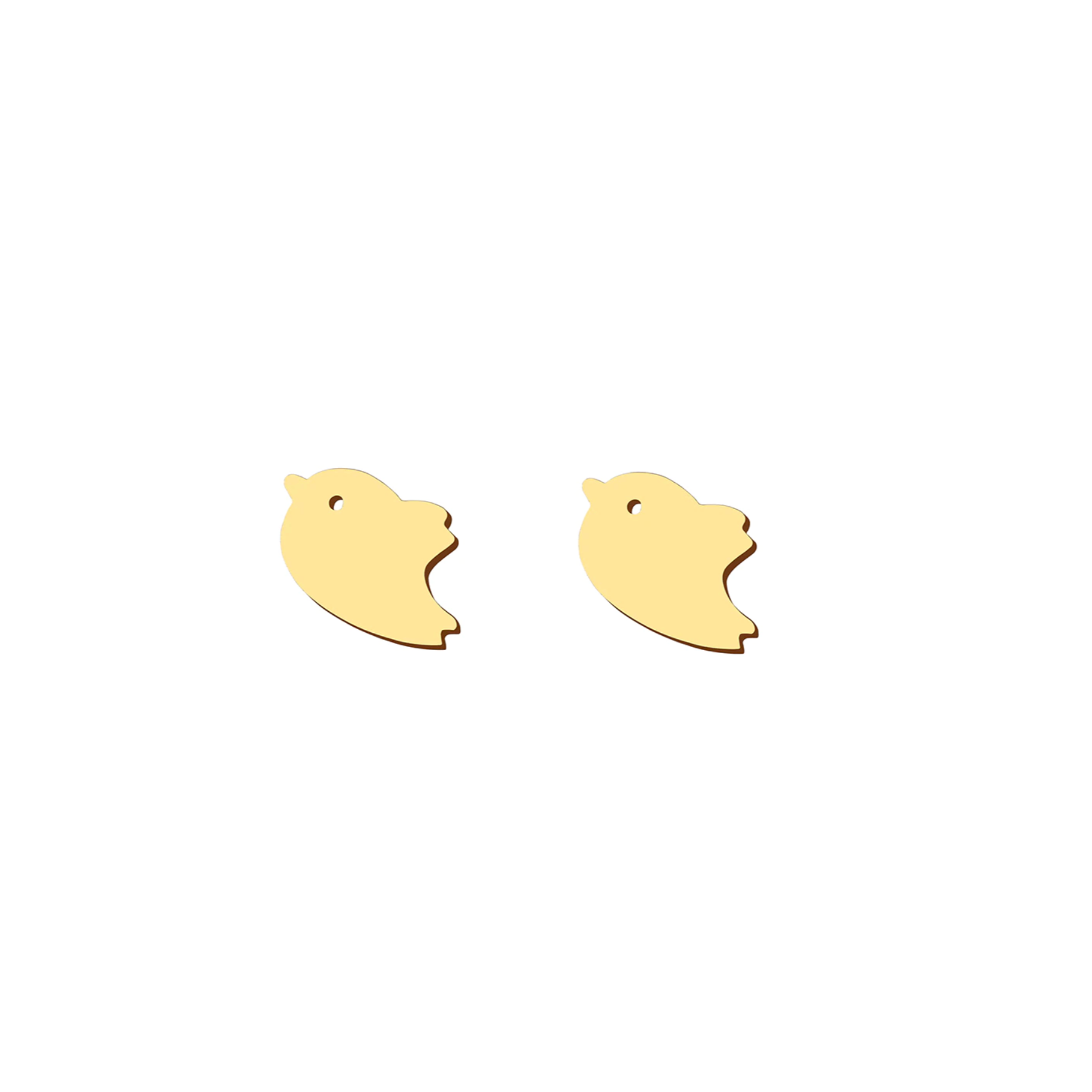 Boucles d'oreilles acier inoxydable doré petits oiseaux hirondelles. Détails produit : Couleur or. Acier inoxydable doré. Taille 0,8 cm x 1 cm.  Version couleur argent