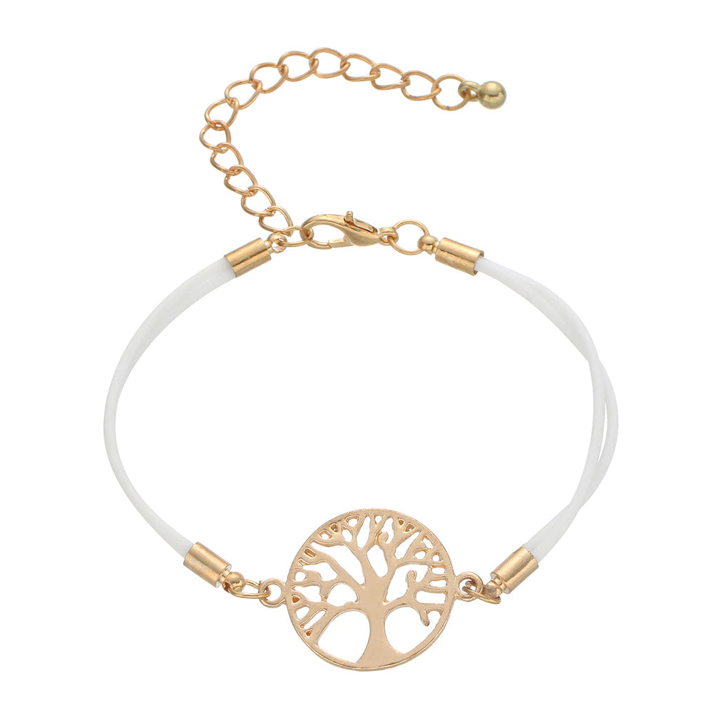 bracelet-cordon-blanc-dore-or-gold-14K-pendentif-planete-map-world-terre